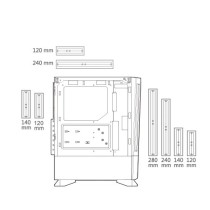 Cougar MX430 Air RGB Mid Tower ATX Case – Tempered Glass White | Armenius Store