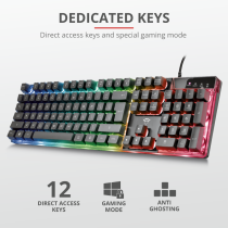 Trust GXT 835 Azor - Full Size GR Gaming Keyboard - Membrane RGB | Armenius Store