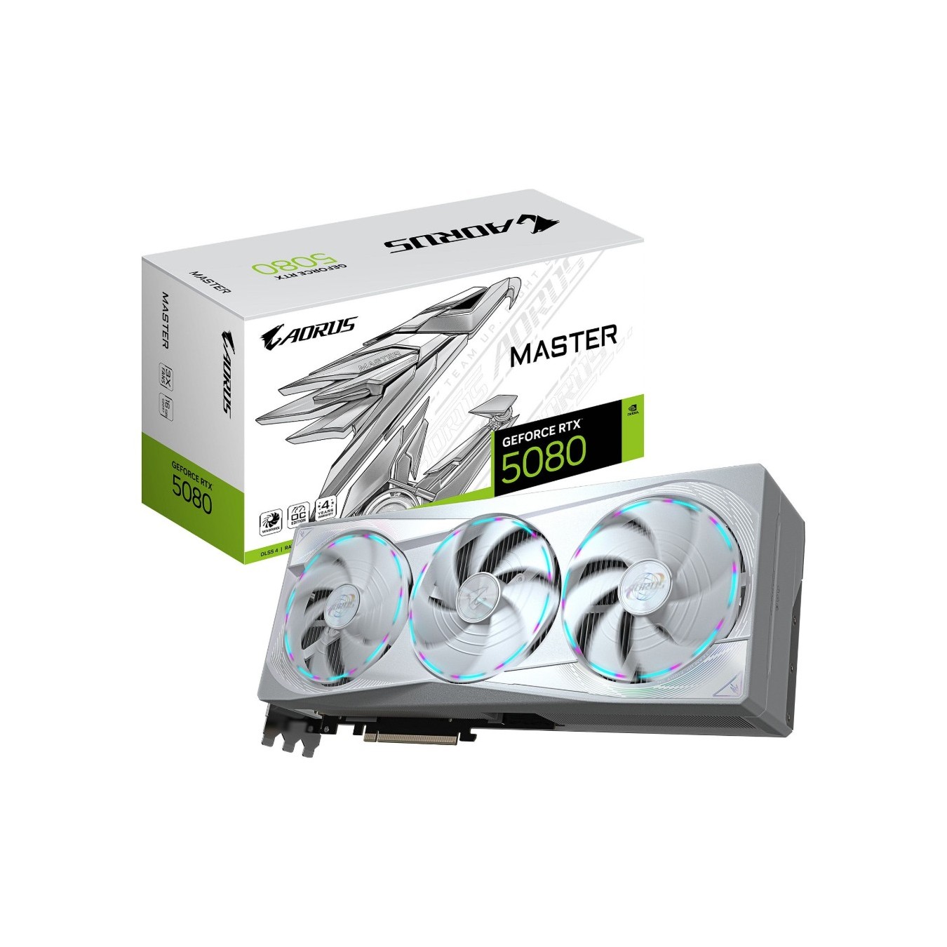 Gigabyte AORUS GeForce RTX 5080 MASTER ICE - 16GB GDDR7 Graphics Card - White | Armenius Store