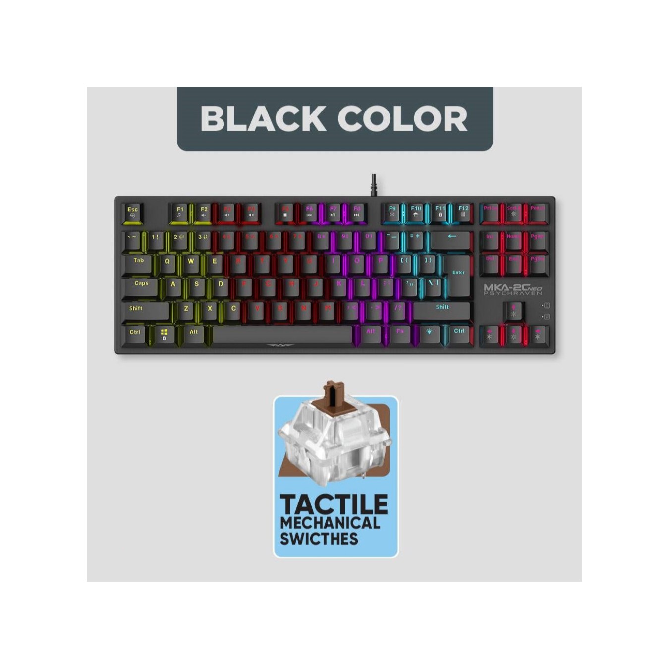 Armaggeddon 8886411920142 - Gaming Keyboard – Hot-Swappable 87 Keys | Armenius Store