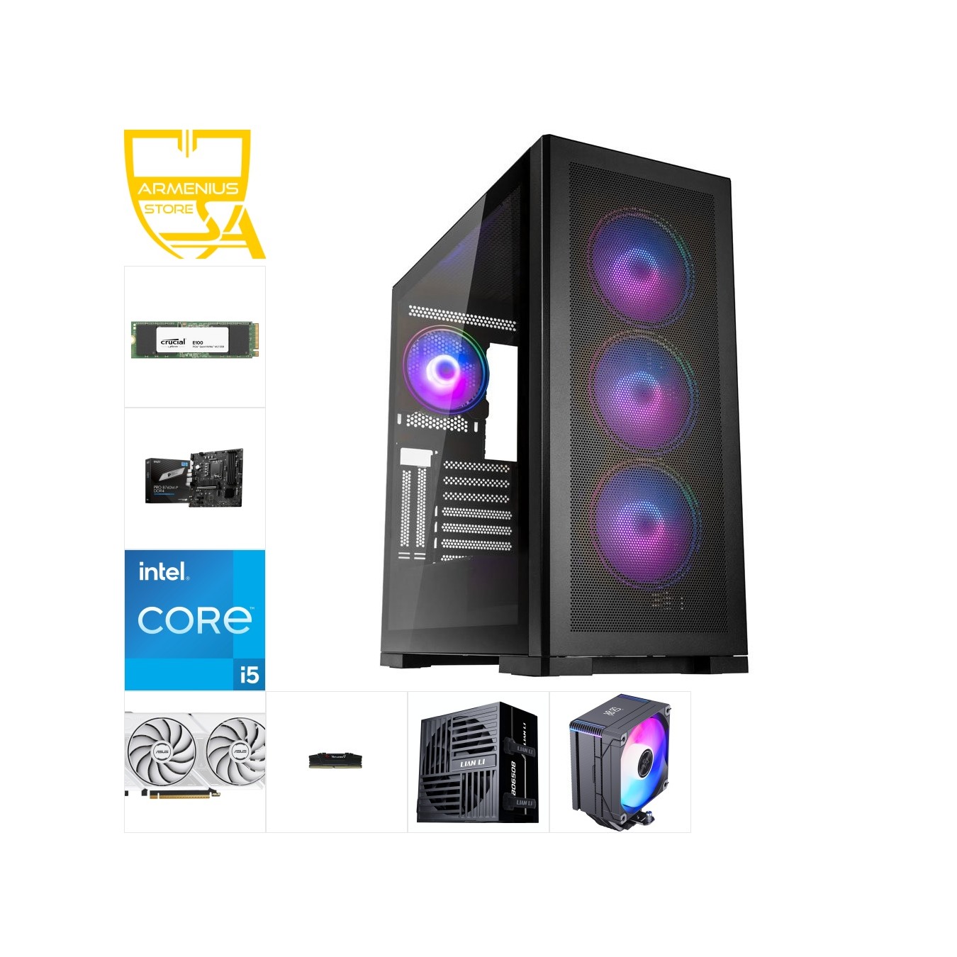 Custom Gaming PC - i5-14400F + ASUS RTX 5060 | 16GB DDR4 | 1TB NVMe — Armenius Store Cyprus