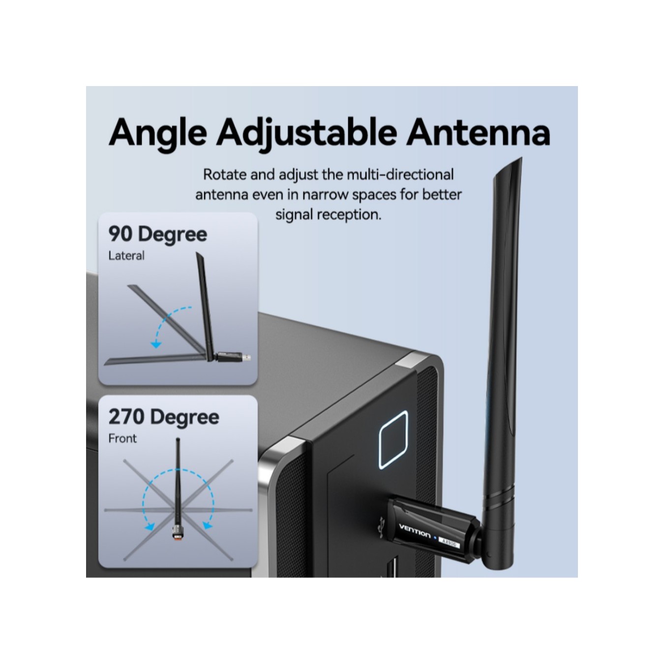 Vention AX900 USB Wi-Fi 6 Adapter - Dual Band 886Mbps | Armenius Store
