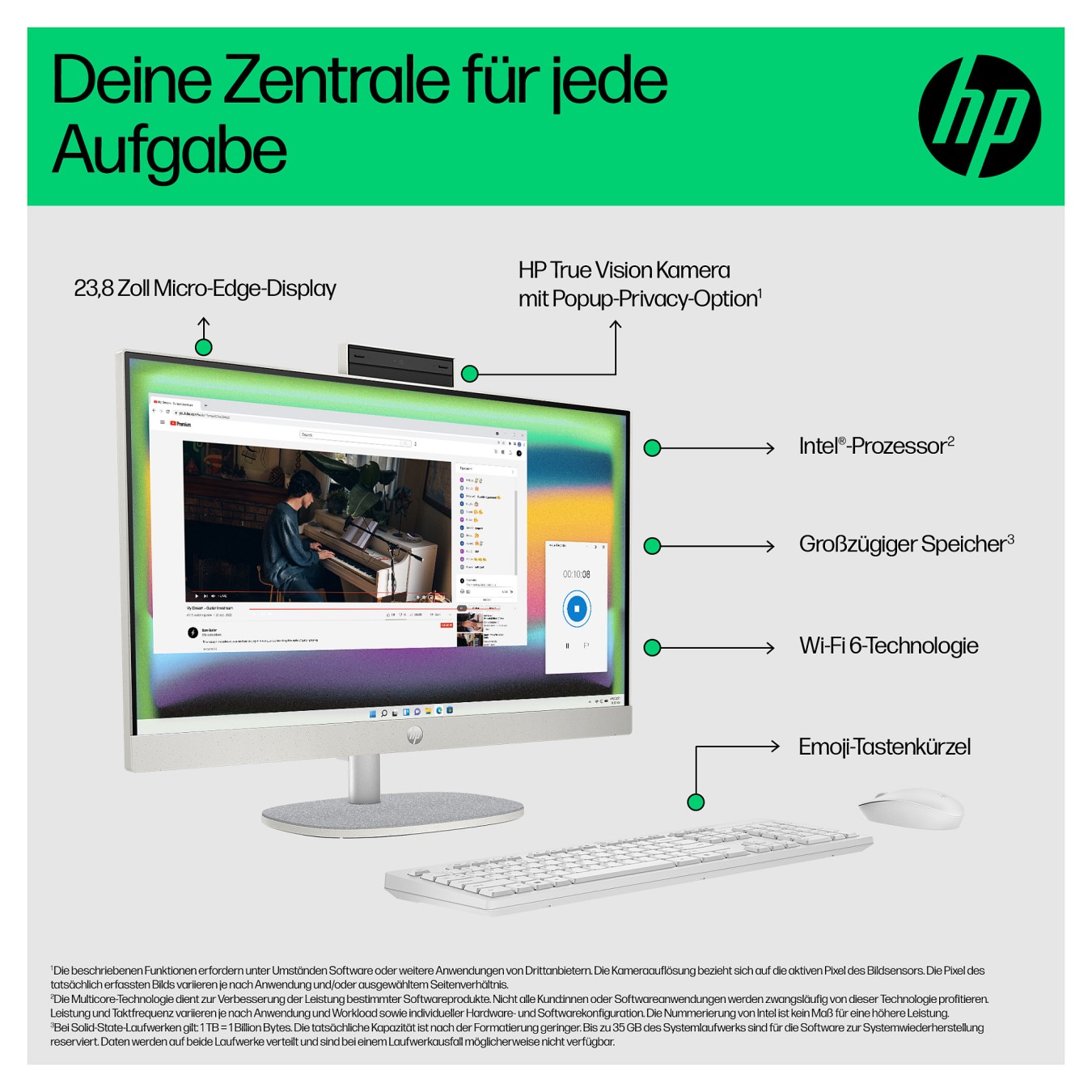 Buy AIO HP All-in-One Touch PC 24-cr0241ng 23,8 i3 N300 8GB 512SSD W11 Home in Cyprus, Nicosia, Limassol, Larnaka, Pafos