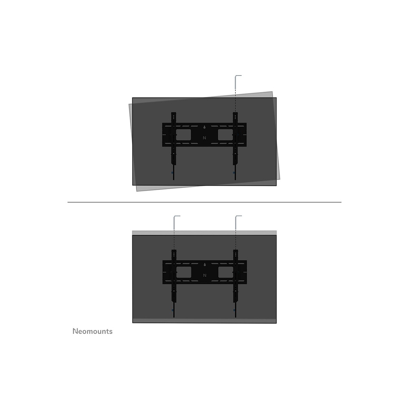 Buy Neomounts LEVEL-750 - Befestigungskit - für TV - schwerlast - verriegelbar - Stahl - Schwarz - Bildschirmgröße: 107-2... in 