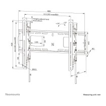 Buy Neomounts LEVEL-750 - Befestigungskit - für TV - schwerlast - verriegelbar - Stahl - Schwarz - Bildschirmgröße: 107-2... in 