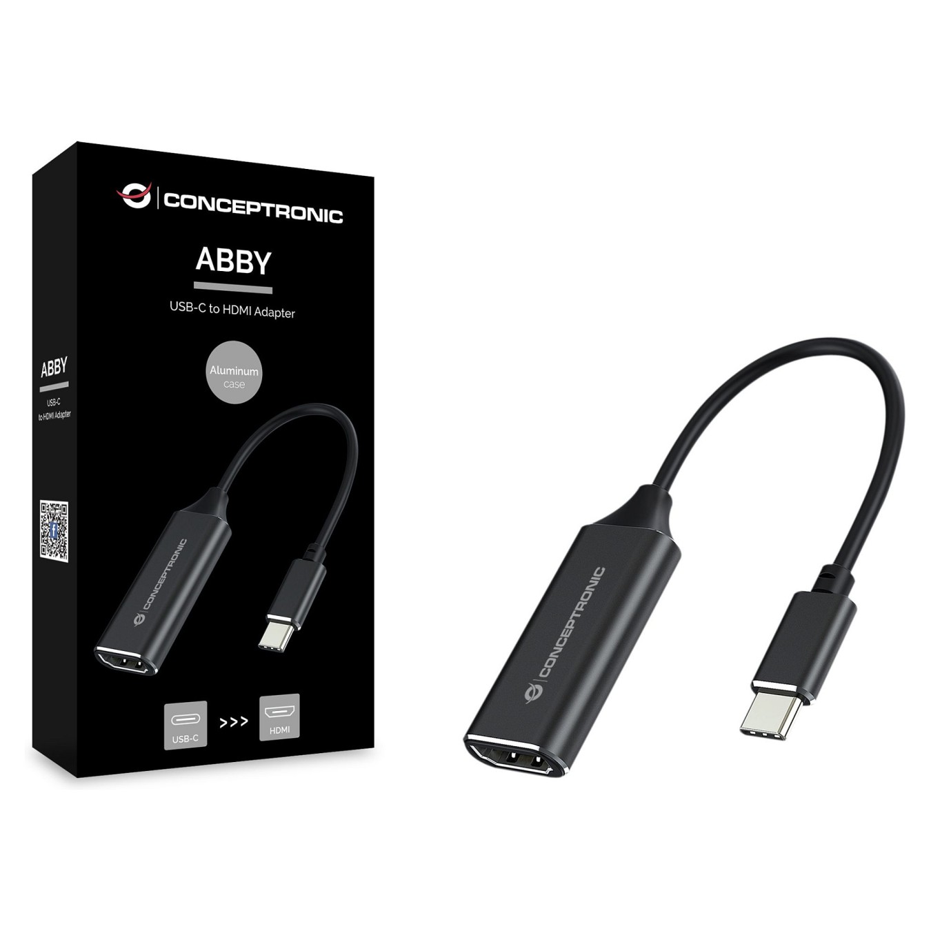 Buy CONCEPTRONIC Adapter USB-C3.2- to HDMI1.4 4K 30Hz 0.15m sw in Cyprus, Nicosia, Limassol, Larnaka, Pafos