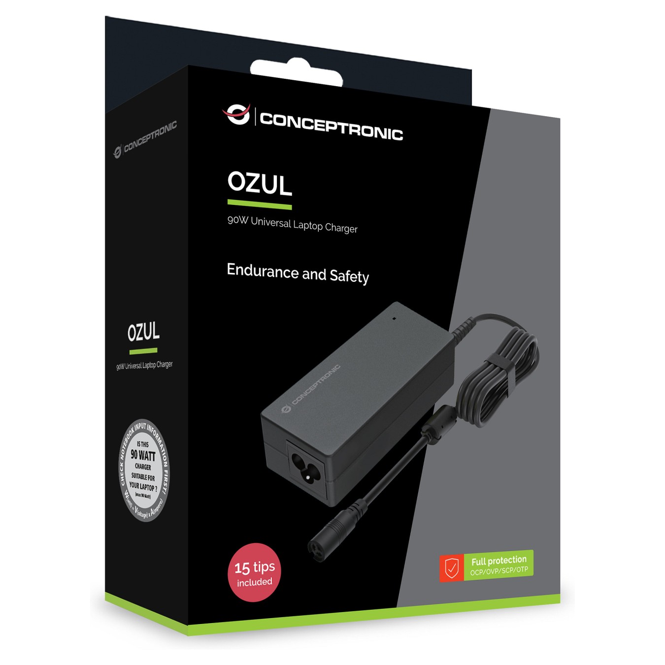 Buy CONCEPTRONIC Univ. Notebook Netzteil inkl.15 Aufsätze 90W in Cyprus, Nicosia, Limassol, Larnaka, Pafos