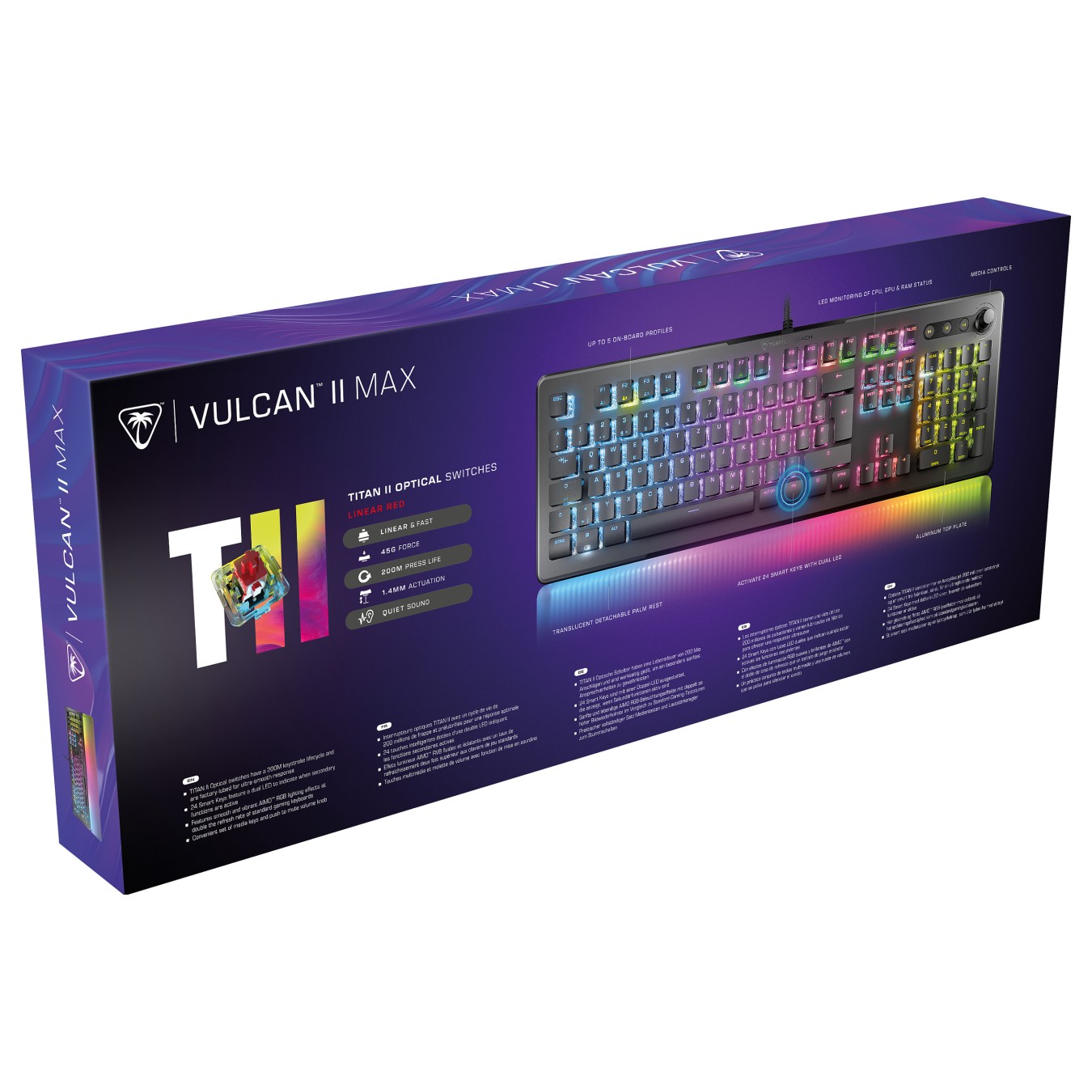Buy Turtle Beach Vulcan II Max Gaming-Tastatur. Schwarz in Cyprus, Nicosia, Limassol, Larnaka, Pafos
