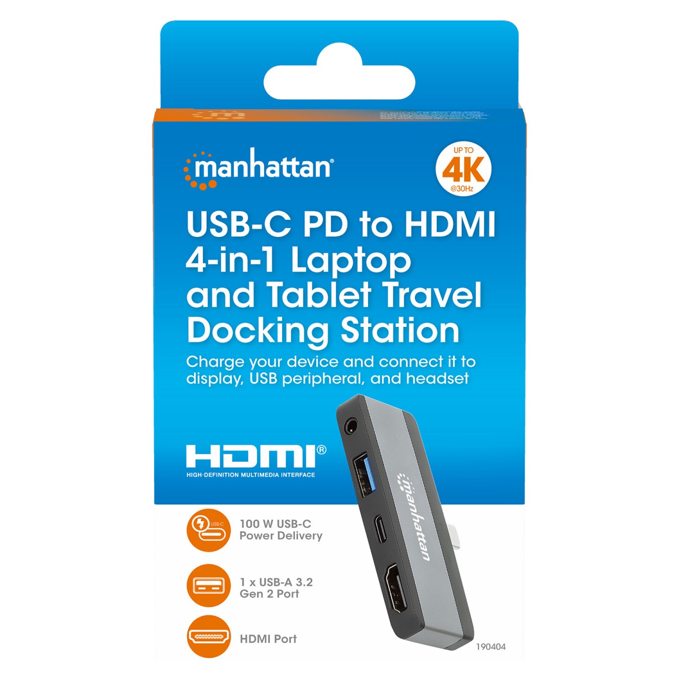 Buy MANHATTAN USB-C PD auf HDMI 4-in-1 Mobile Dockingstation in Cyprus, Nicosia, Limassol, Larnaka, Pafos