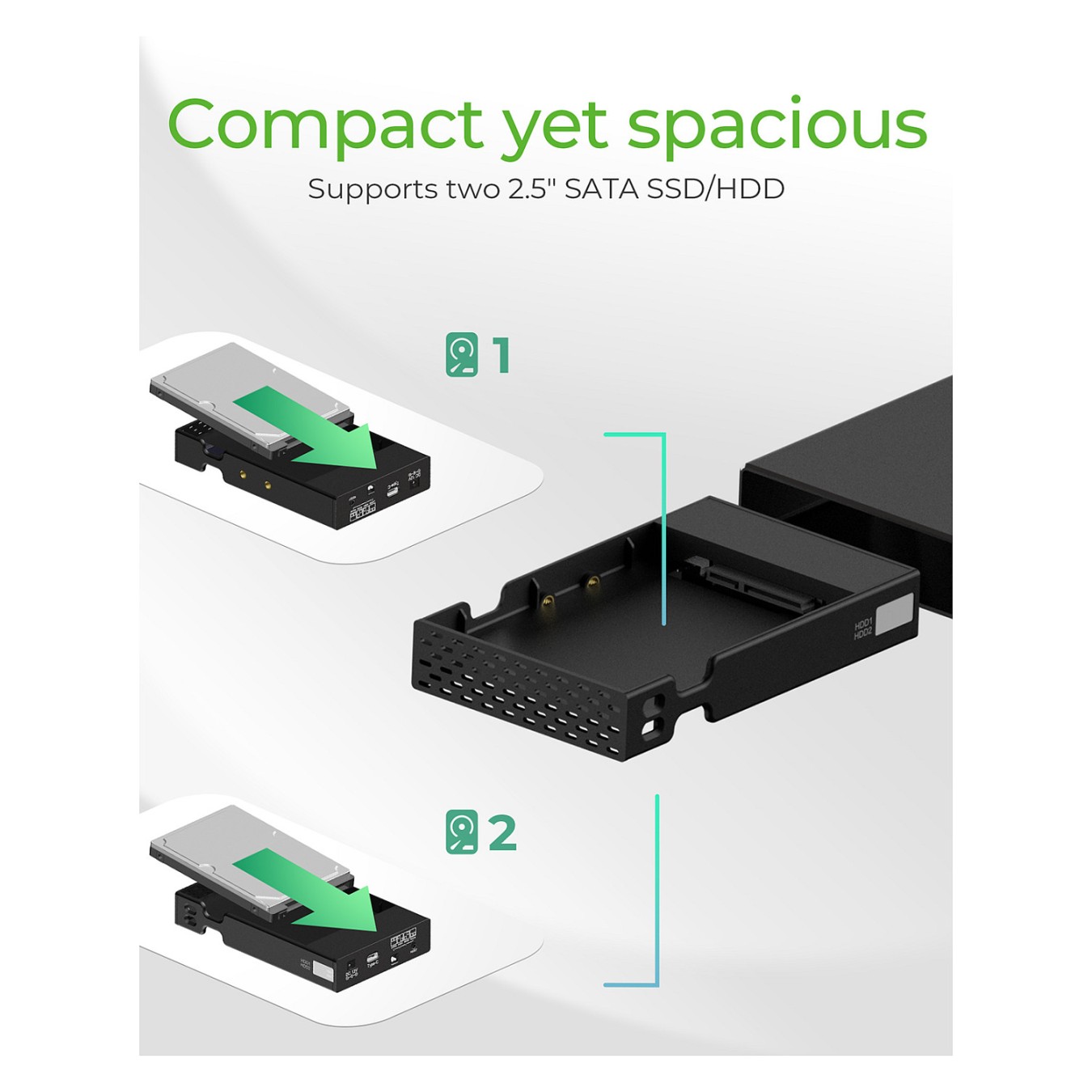 Buy ICY-BOX IB-RD2253-C31 RAID Gehäuse fr 2x HDD SSD in Cyprus, Nicosia, Limassol, Larnaka, Pafos