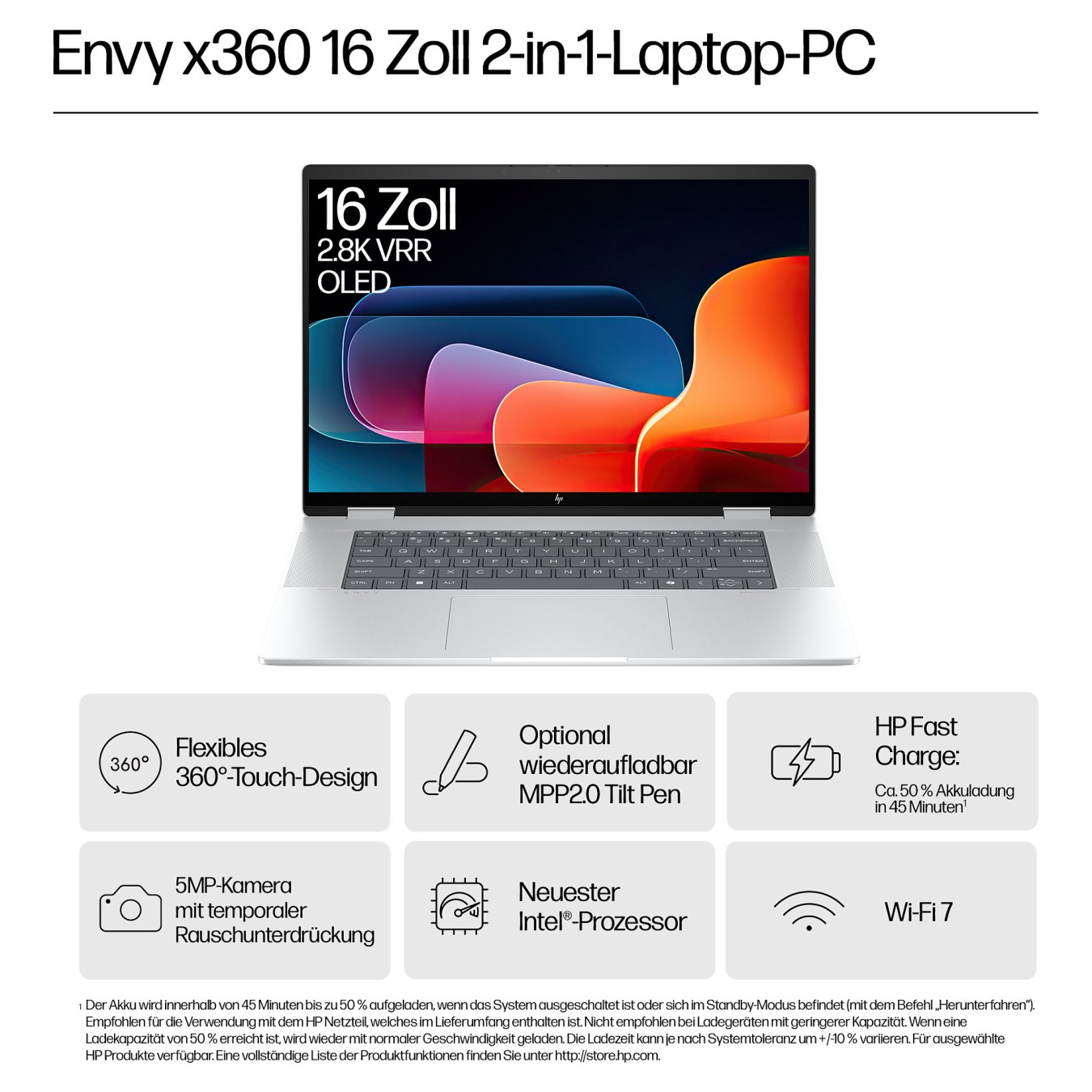 Buy HP ENVY x360 16-ac0179ng CU7 155U 16GB 1TBSSD W11 Home Touch in Cyprus, Nicosia, Limassol, Larnaka, Pafos