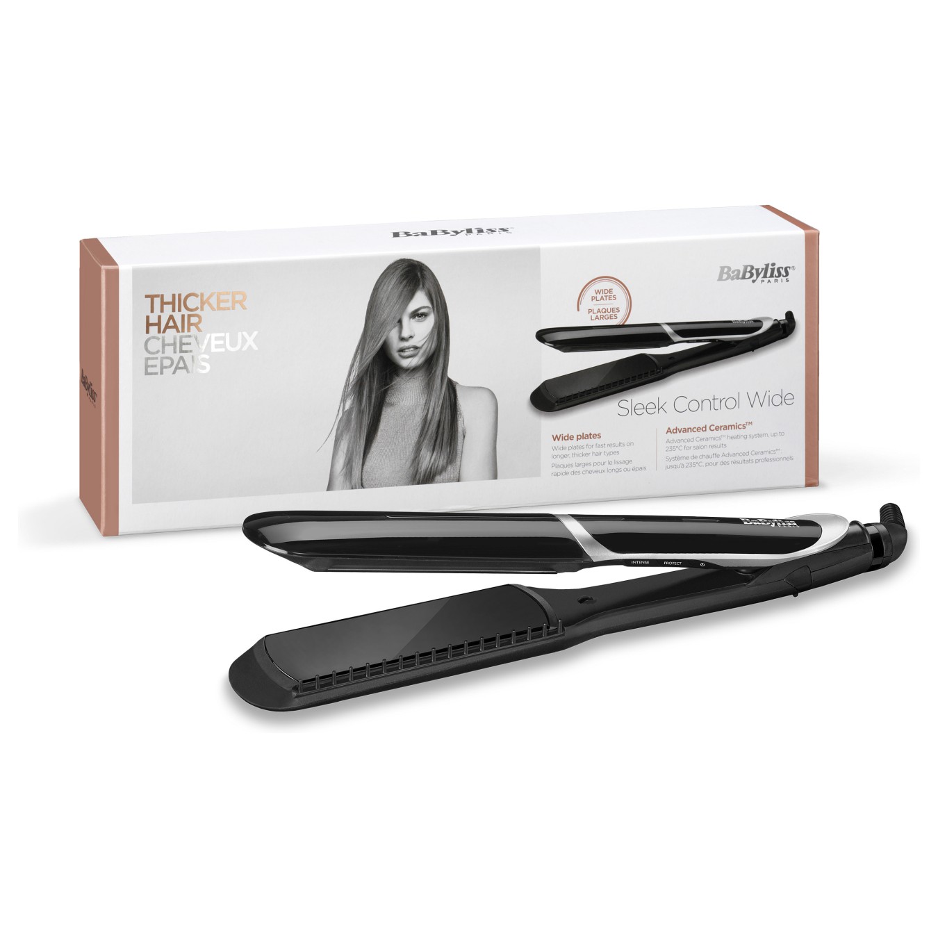 Buy BaByliss ST397E Sleek Control Wide Glätteisen mit Ionen-Technologie in Cyprus, Nicosia, Limassol, Larnaka, Pafos