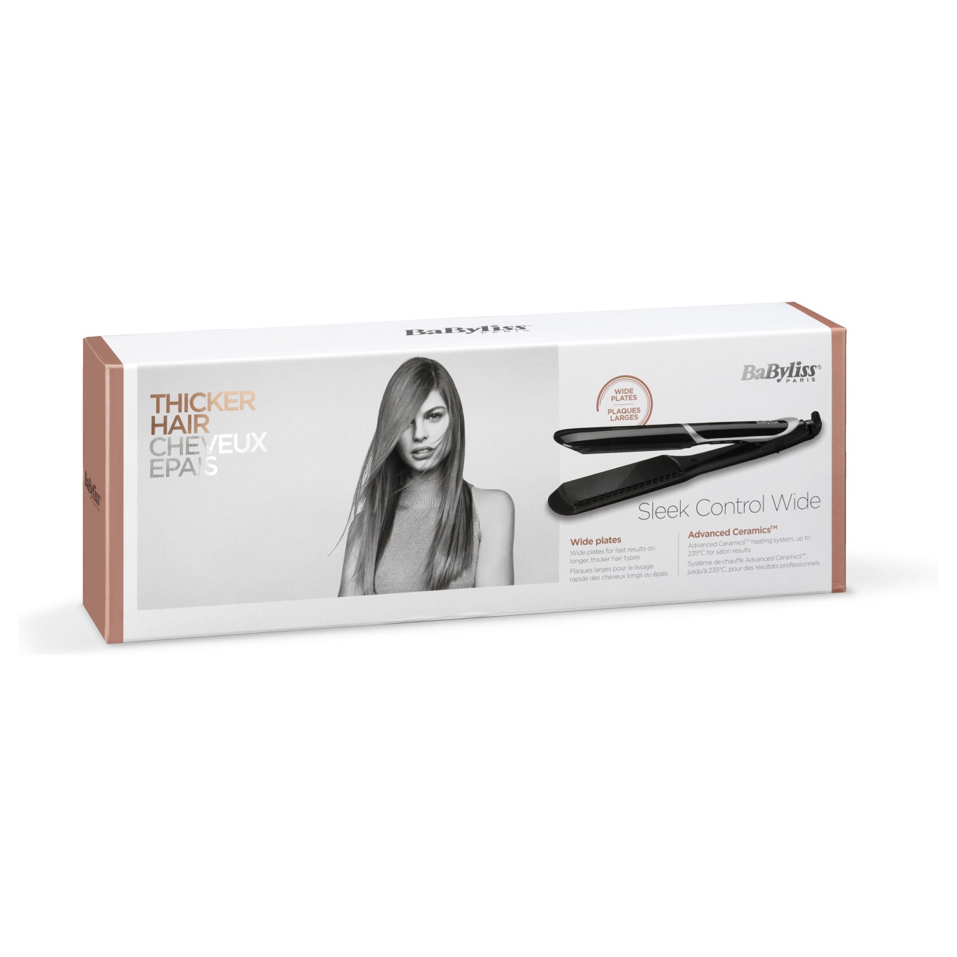 Buy BaByliss ST397E Sleek Control Wide Glätteisen mit Ionen-Technologie in Cyprus, Nicosia, Limassol, Larnaka, Pafos