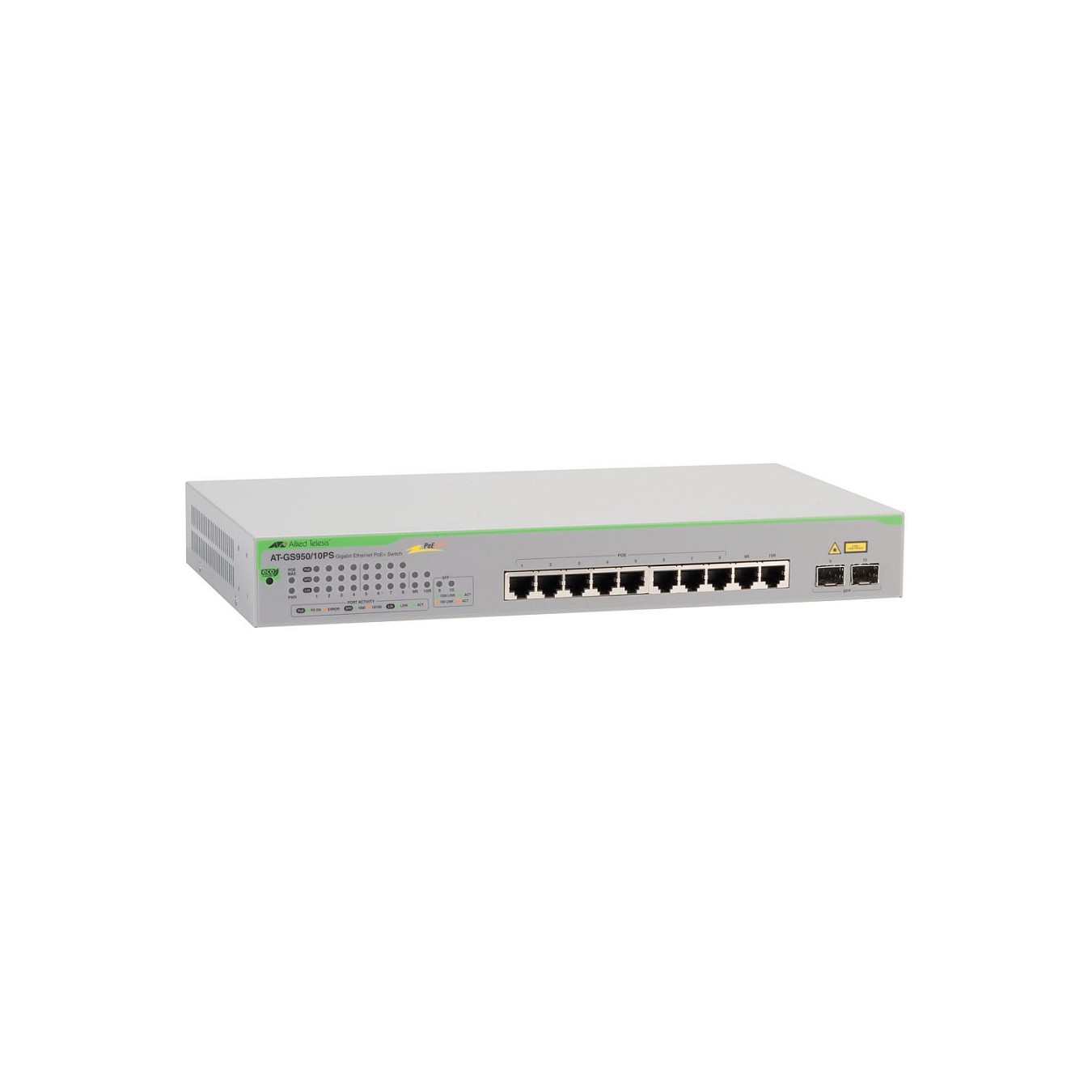 Buy ALLIED Gigabit webSmart switch 8x 10 100 1000-T PoE+ 2x SFP Ports and single fixed PSU EU Power Code in Cyprus, Nicosia, Lim