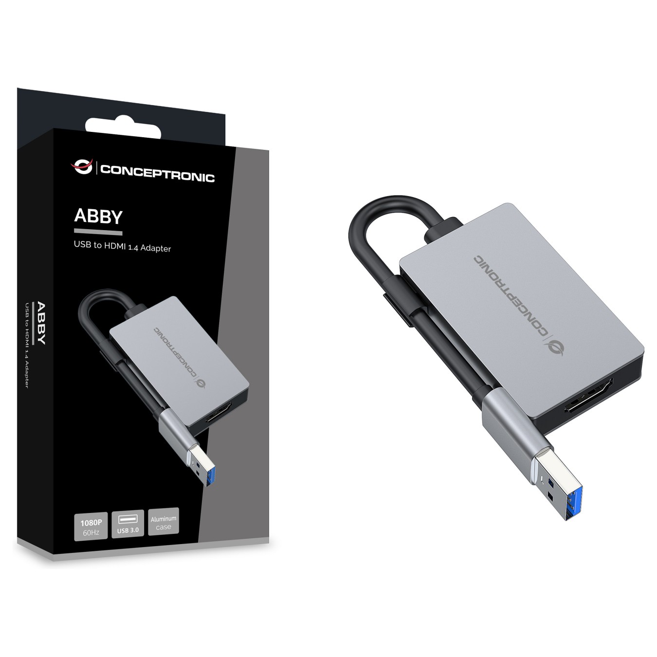 Buy CONCEPTRONIC Adapter USB-A3.2- to HDMI1.4 1080 60Hz 0.16m gr in Cyprus, Nicosia, Limassol, Larnaka, Pafos