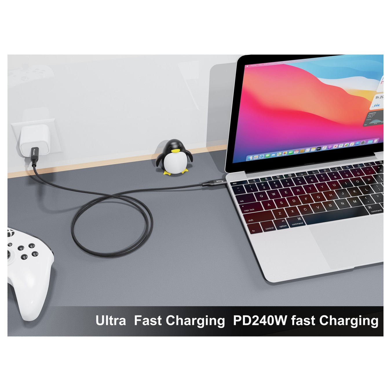 Buy Equip Kabel USB-C4.0- to C Slim PD240W St St 1.20m schwarz in Cyprus, Nicosia, Limassol, Larnaka, Pafos