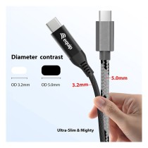 Buy Equip Kabel USB-C4.0- to C Slim PD240W St St 1.20m schwarz in Cyprus, Nicosia, Limassol, Larnaka, Pafos