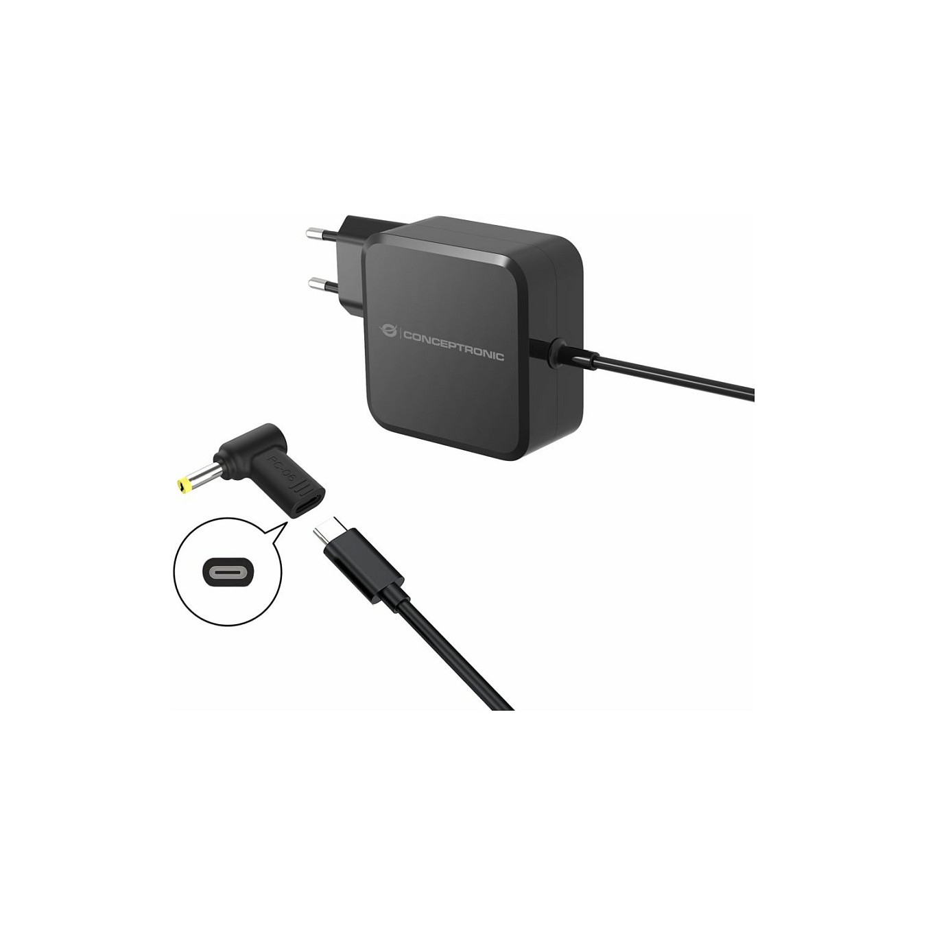 Buy CONCEPTRONIC USB-C PD100W- to Multi 4.0x1.7mm Adap.18-20V sw in Cyprus, Nicosia, Limassol, Larnaka, Pafos