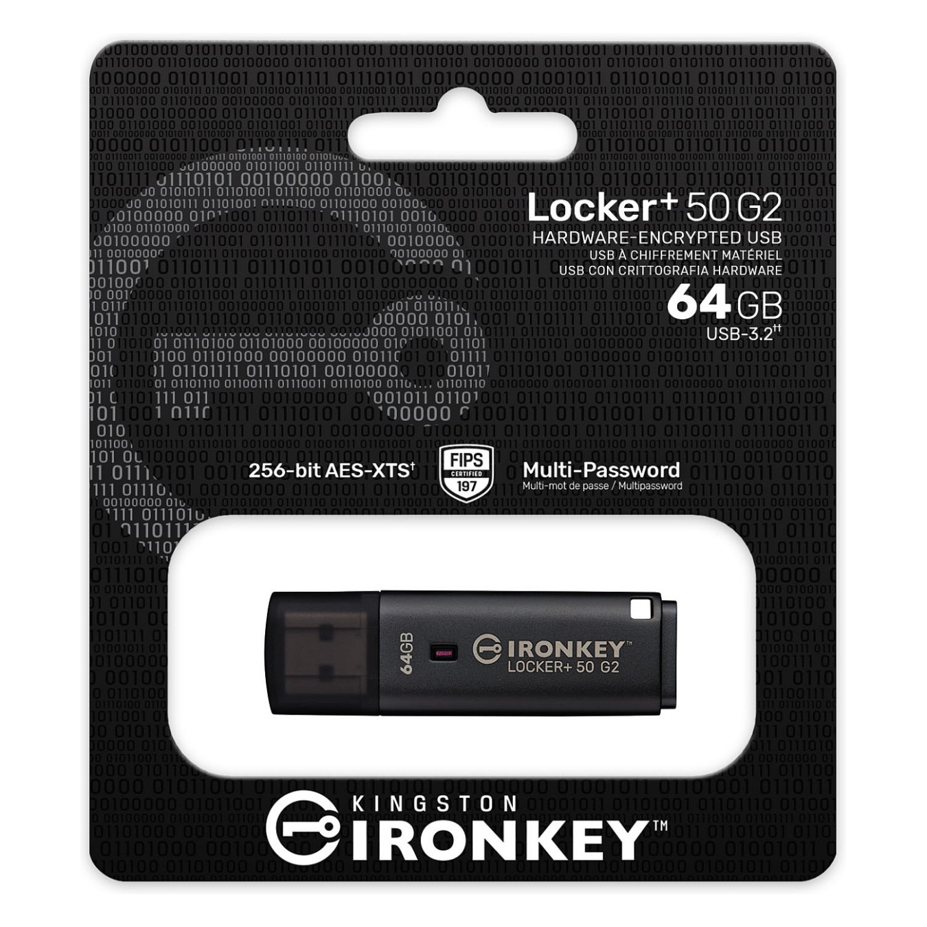 Buy STICK 64GB Kingston IronKey Locker Plus 50 G2 in Cyprus, Nicosia, Limassol, Larnaka, Pafos