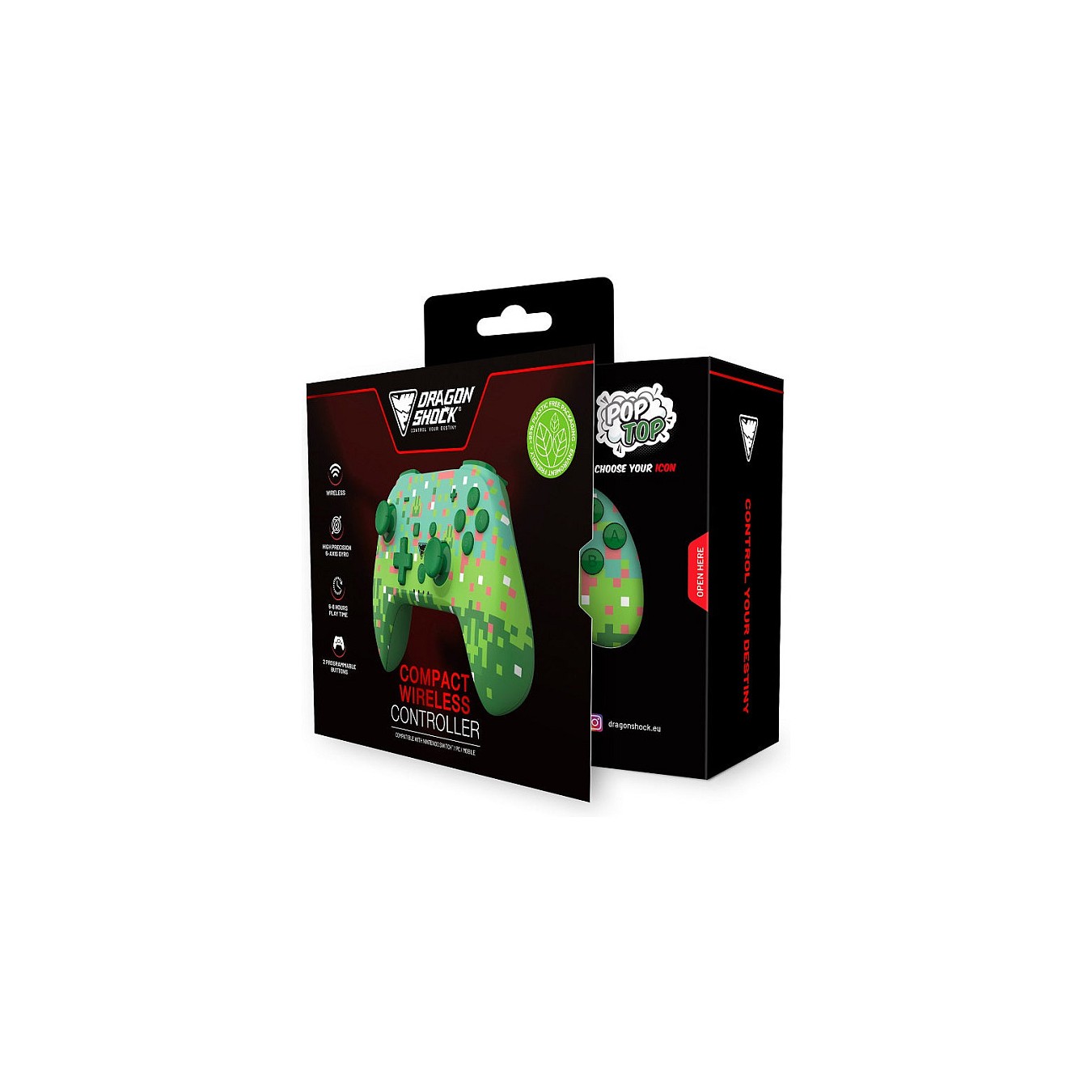Buy Dragonshock Controller Poptop Wireless Cubes green switch in Cyprus, Nicosia, Limassol, Larnaka, Pafos