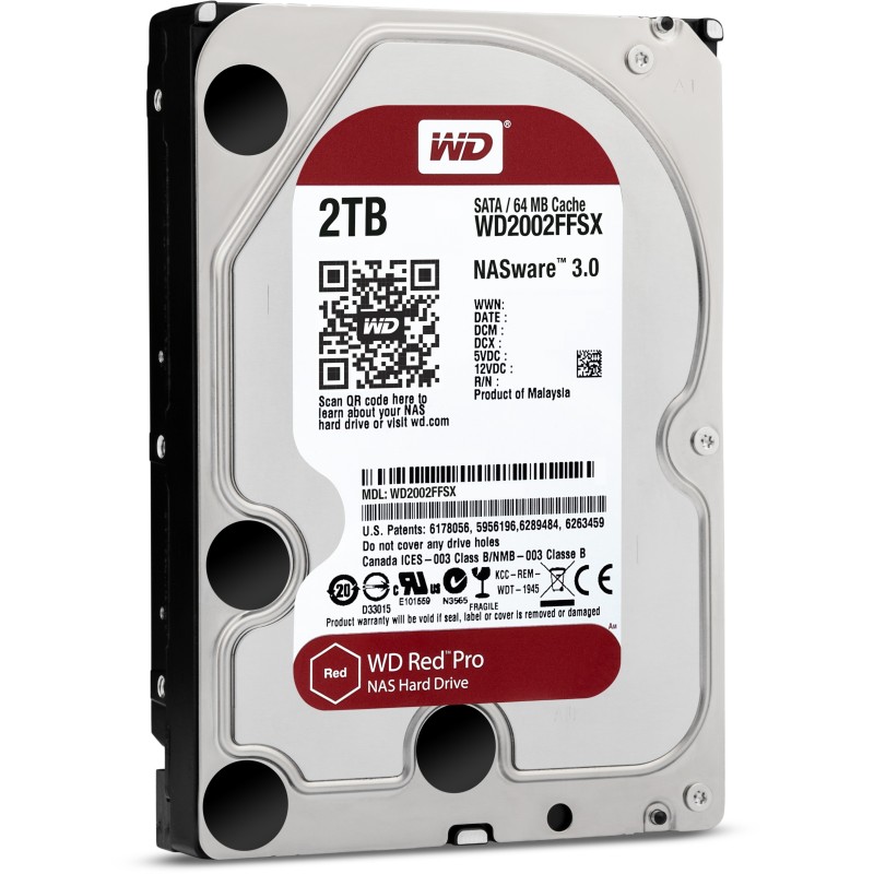 Buy WD Red Pro 2TB HDD - WD2002FFSX - 3.5in NAS Drive, 7200 RPM, 64MB Cache, SAT... in Cyprus, Nicosia, Limassol, Larnaka, Pafos