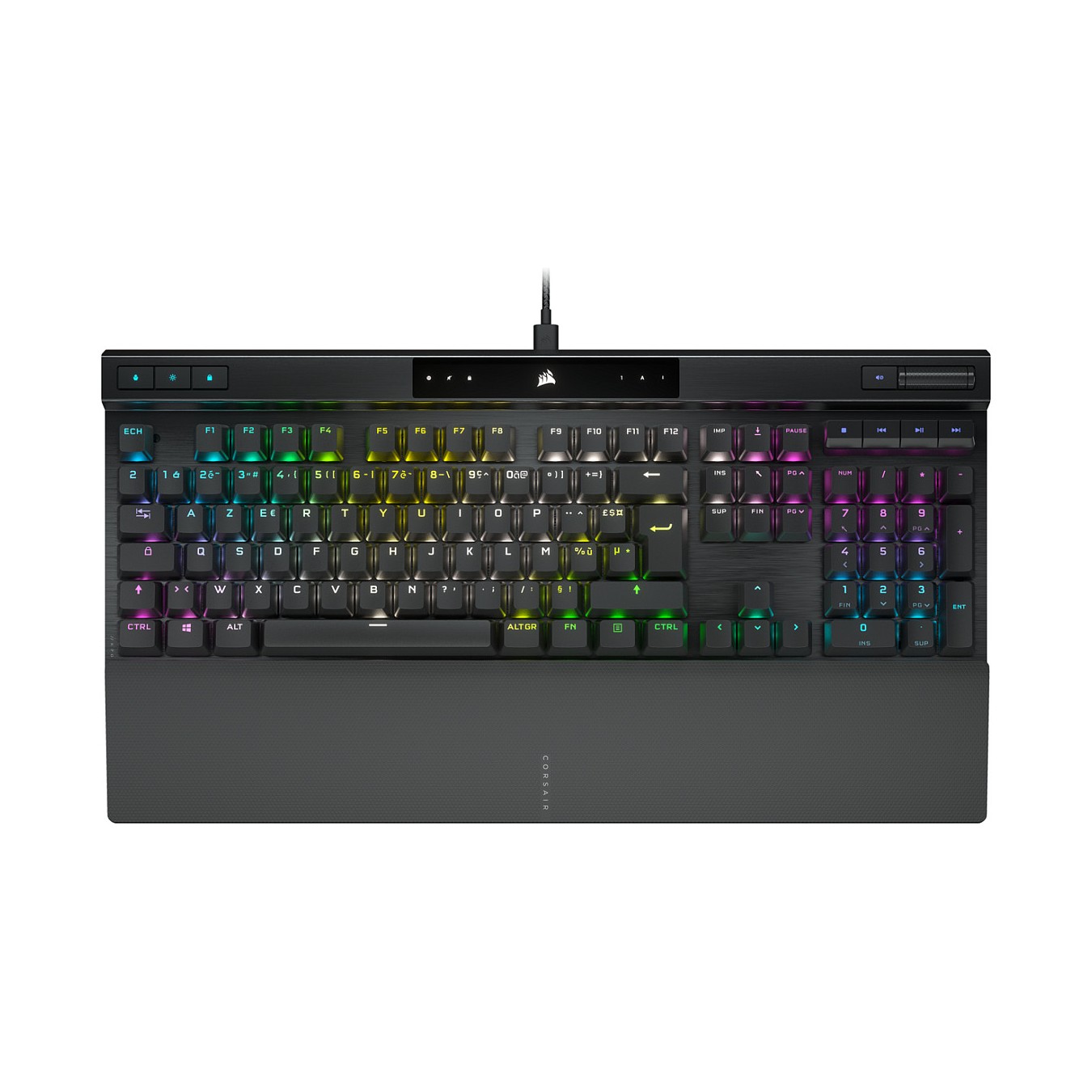Buy Corsair K70 RGB PRO - Kabelgebunden - USB - Optomechanischer Schlüsselschalter - AZERTY - RGB-LED - Schwarz FR in Cyprus, Ni