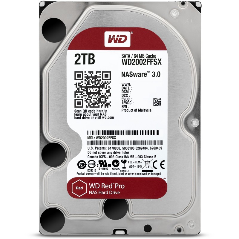 Buy WD Red Pro 2TB HDD - WD2002FFSX - 3.5in NAS Drive, 7200 RPM, 64MB Cache, SAT... in Cyprus, Nicosia, Limassol, Larnaka, Pafos
