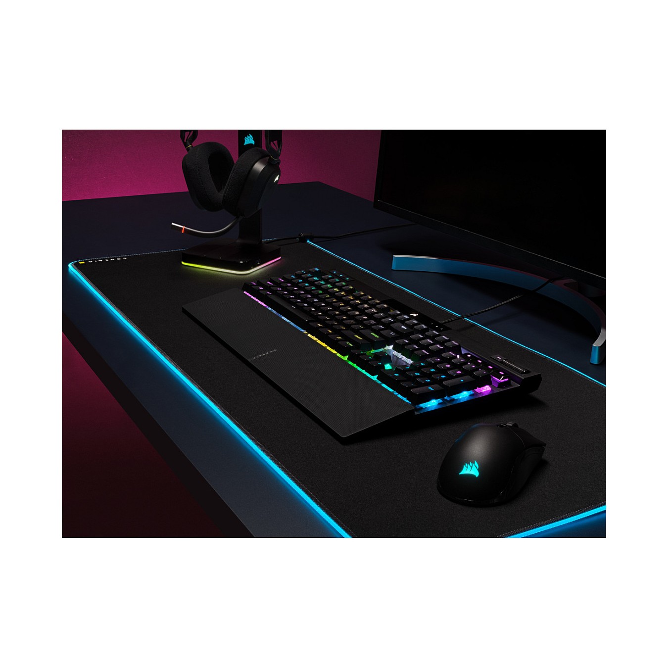 Buy Corsair K70 RGB PRO - Kabelgebunden - USB - Optomechanischer Schlüsselschalter - AZERTY - RGB-LED - Schwarz FR in Cyprus, Ni