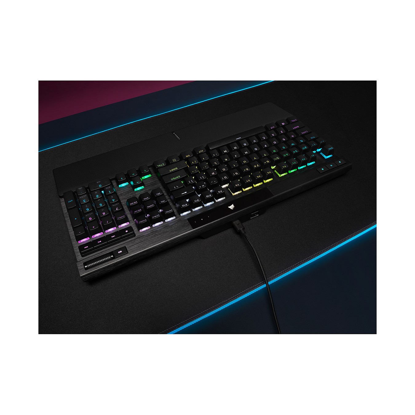 Buy Corsair K70 RGB PRO - Kabelgebunden - USB - Optomechanischer Schlüsselschalter - AZERTY - RGB-LED - Schwarz FR in Cyprus, Ni