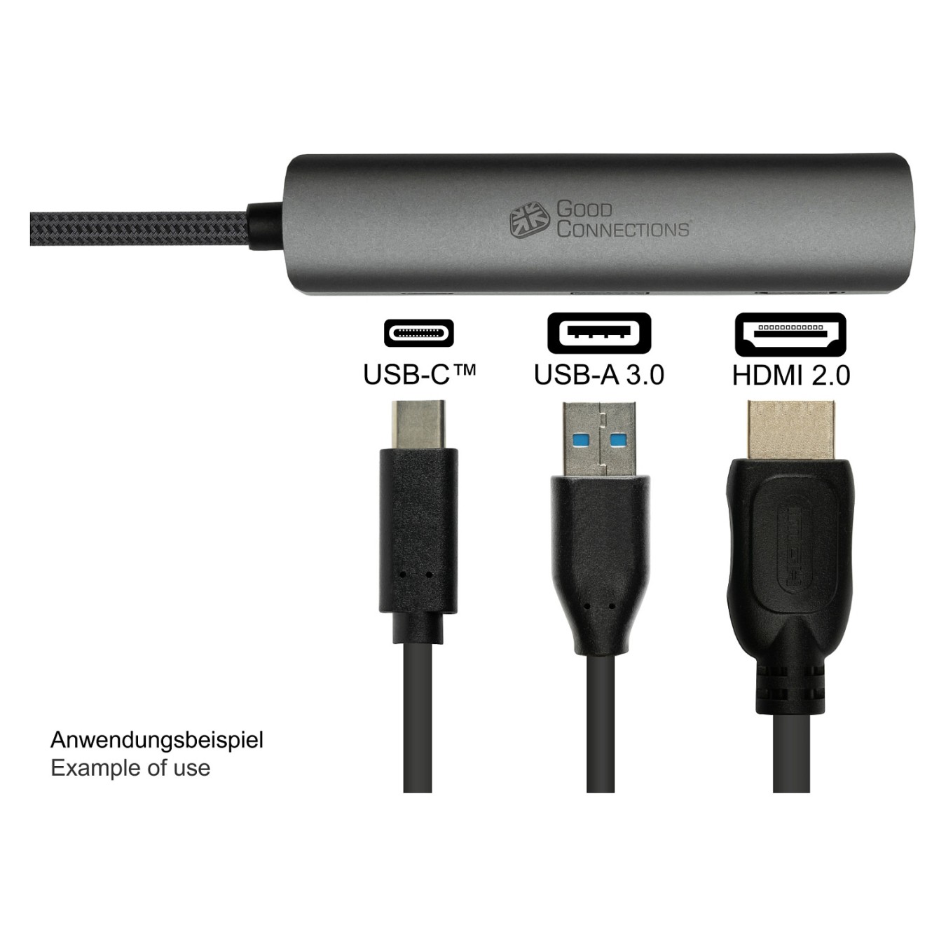 Buy GoodConnections HUB-C002A USB-C HUB 3-Port 1xHDMI 1xUSB-C 1xUSB 3.0 Anthrazit in Cyprus, Nicosia, Limassol, Larnaka, Pafos