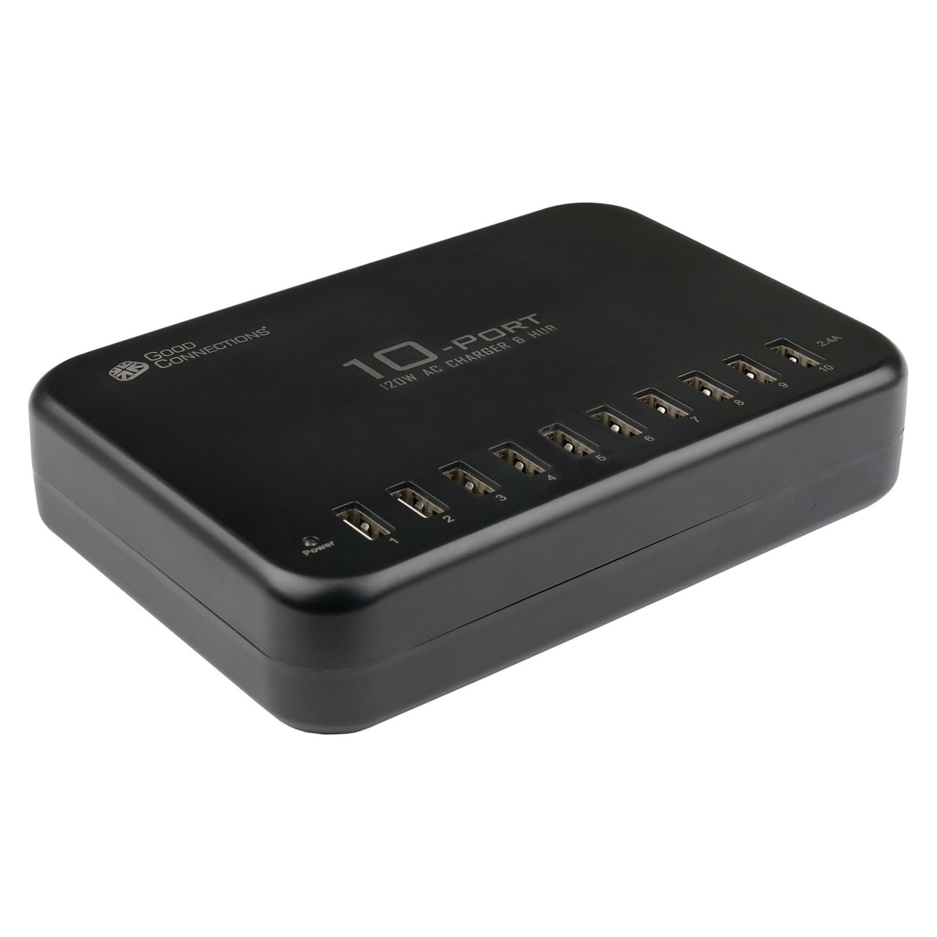 Buy GoodConnections USB Desktop Schnellladestation 120W 10-Port USB-A Schwarz in Cyprus, Nicosia, Limassol, Larnaka, Pafos