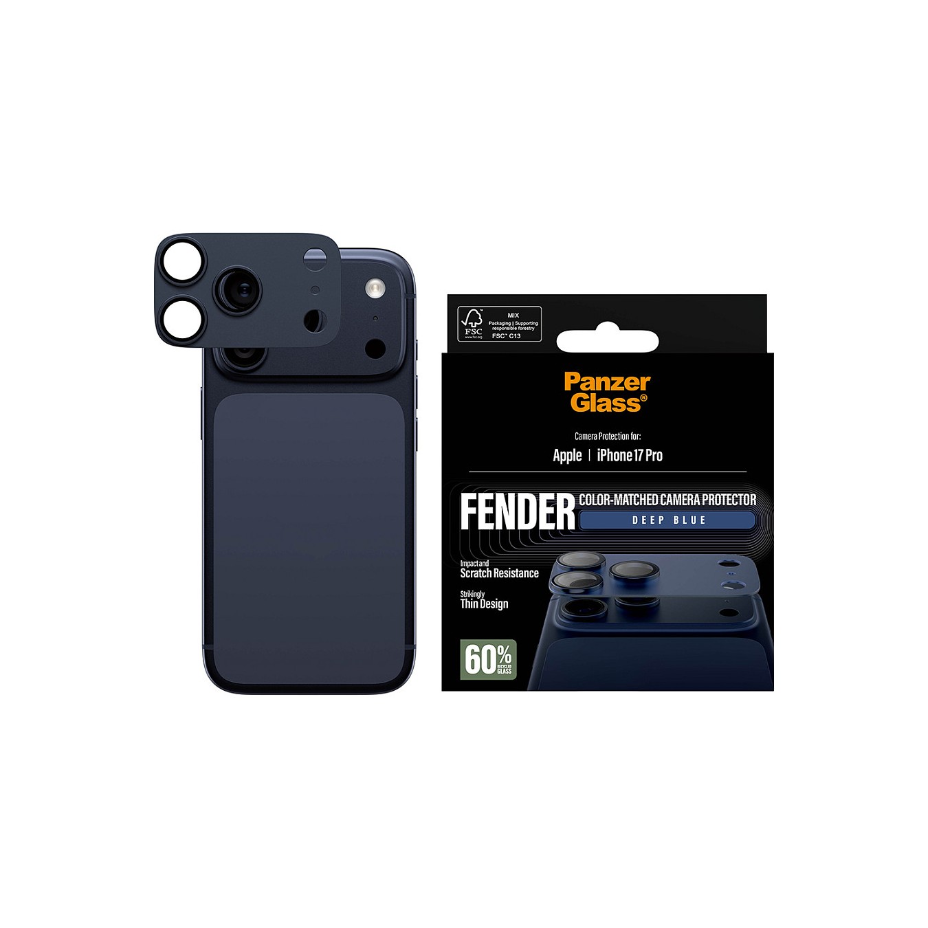 Buy PanzerGlass FENDER Kameraschutz iPhone 17 Pro tiefblau in Cyprus, Nicosia, Limassol, Larnaka, Pafos