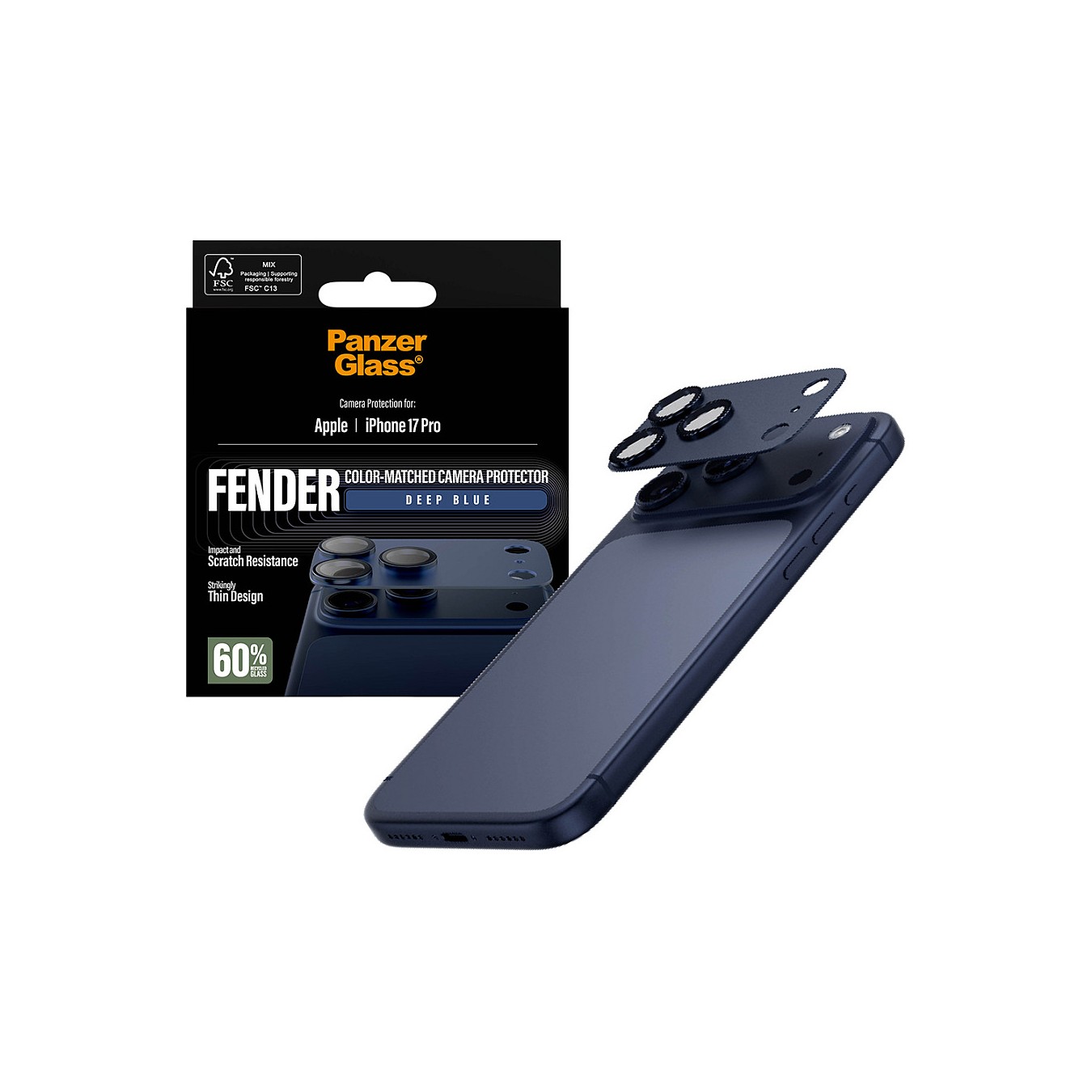 Buy PanzerGlass FENDER Kameraschutz iPhone 17 Pro tiefblau in Cyprus, Nicosia, Limassol, Larnaka, Pafos