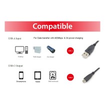 Buy Equip Kabel USB-C2.0- to A 3A St St 0.30m schwarz in Cyprus, Nicosia, Limassol, Larnaka, Pafos