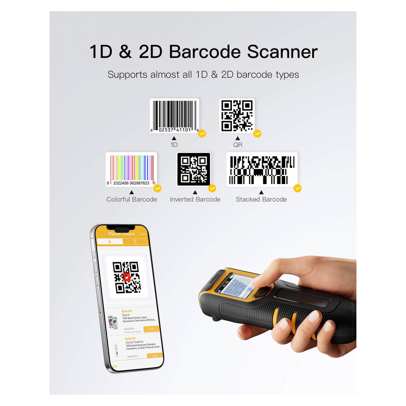Buy inateck Barcodescanner 47 black [BCST-47_black] in Cyprus, Nicosia, Limassol, Larnaka, Pafos