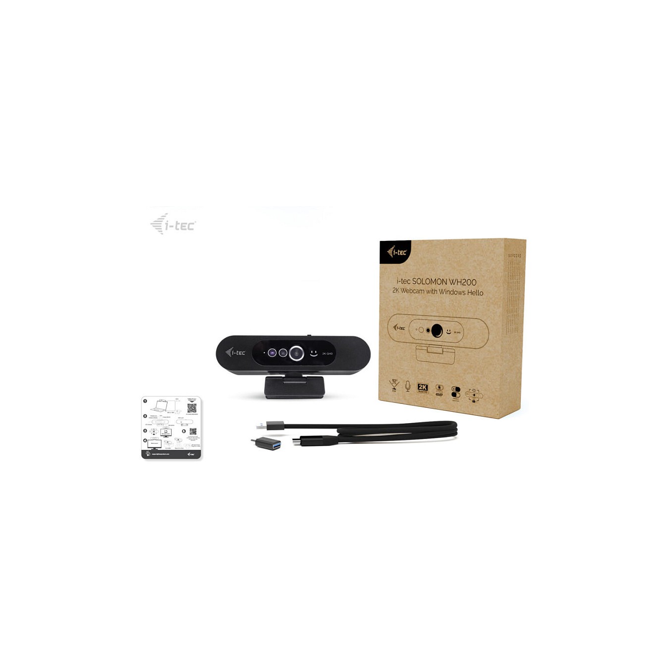 Buy I-TEC SOLOMON WH200 2K Webcam with Windows Hello in Cyprus, Nicosia, Limassol, Larnaka, Pafos