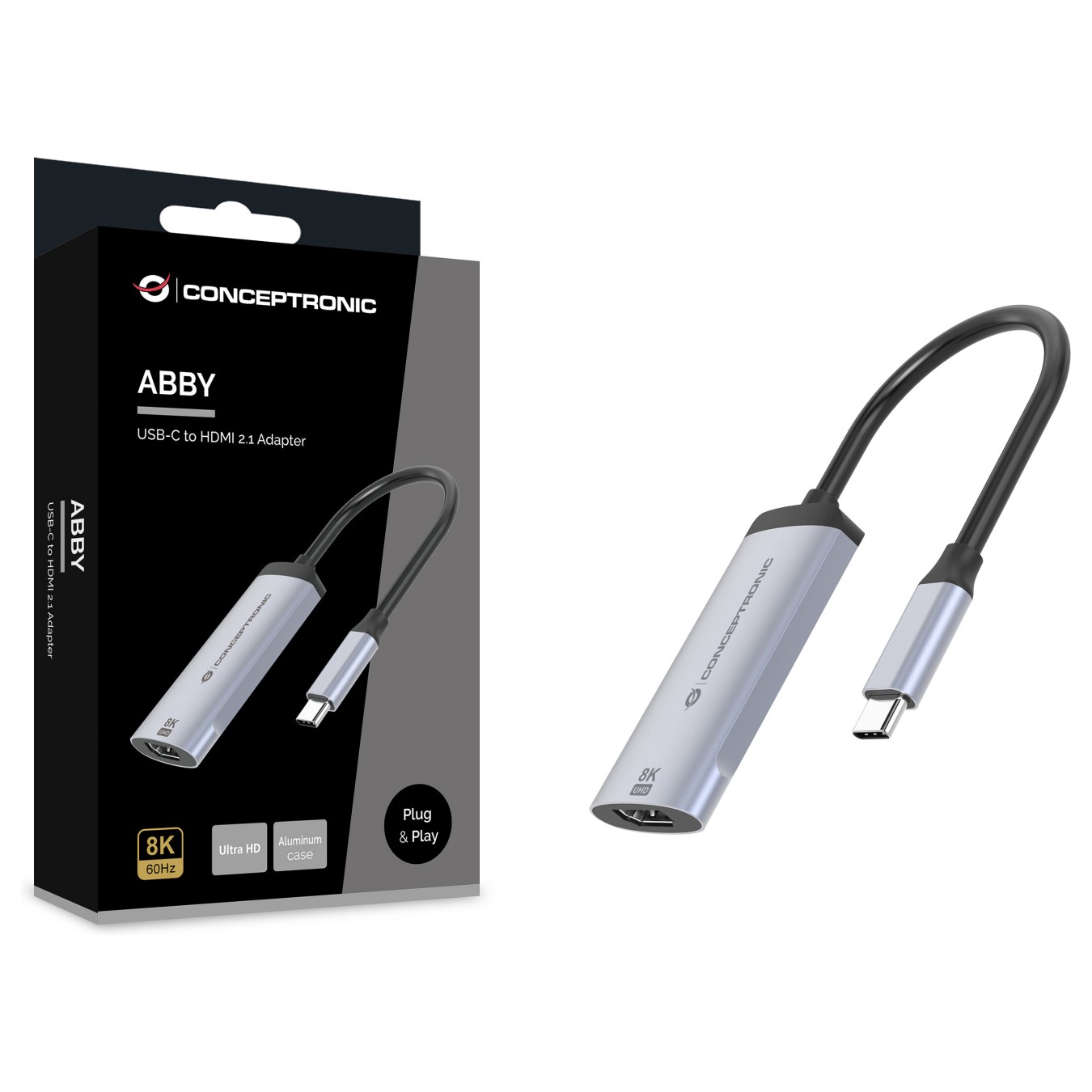 Buy CONCEPTRONIC Adapter USB-C3.2- to HDMI2.1 8K 60Hz 0.15m gr in Cyprus, Nicosia, Limassol, Larnaka, Pafos
