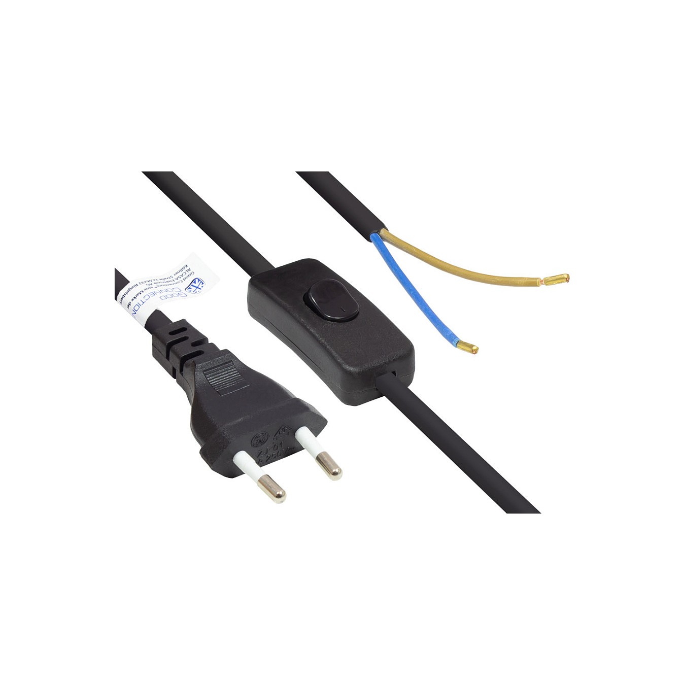 Buy Good Connections Euro-Netzkabel an open end schw. 1,5m in Cyprus, Nicosia, Limassol, Larnaka, Pafos
