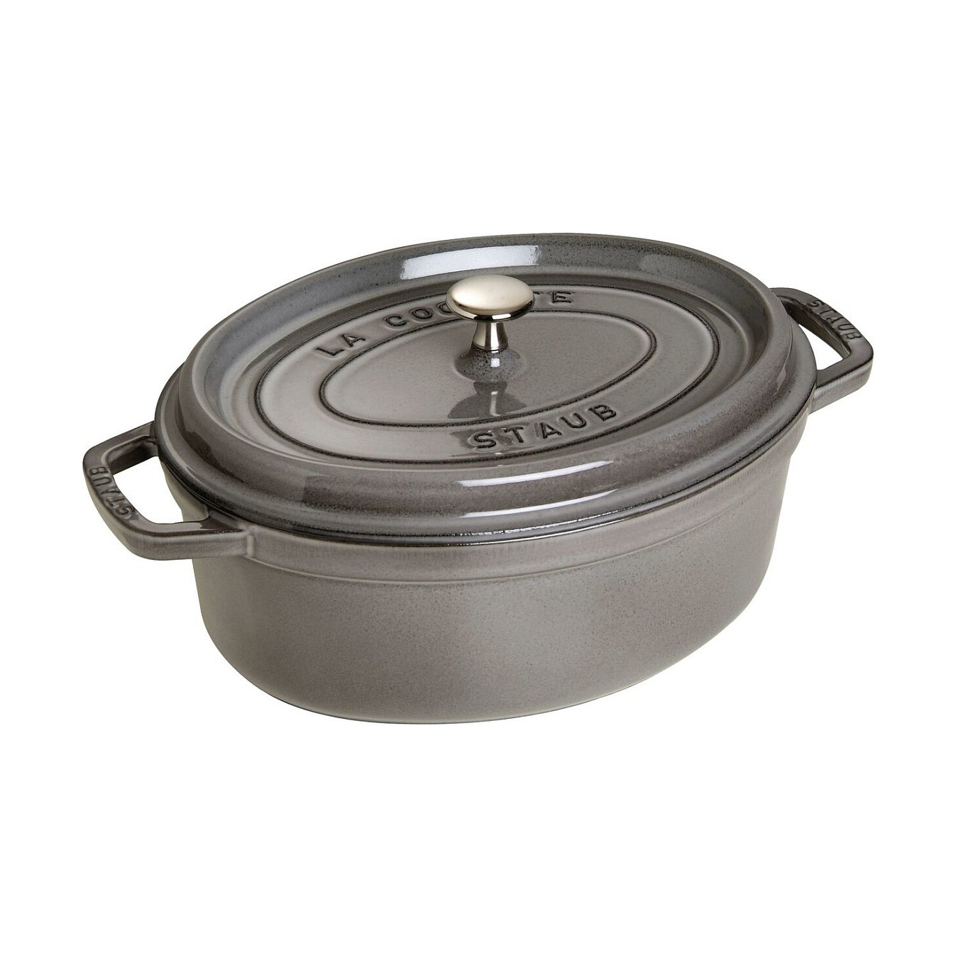 Buy Staub La Cocotte 31cm oval Graphit-grau. Gusseisen in Cyprus, Nicosia, Limassol, Larnaka, Pafos