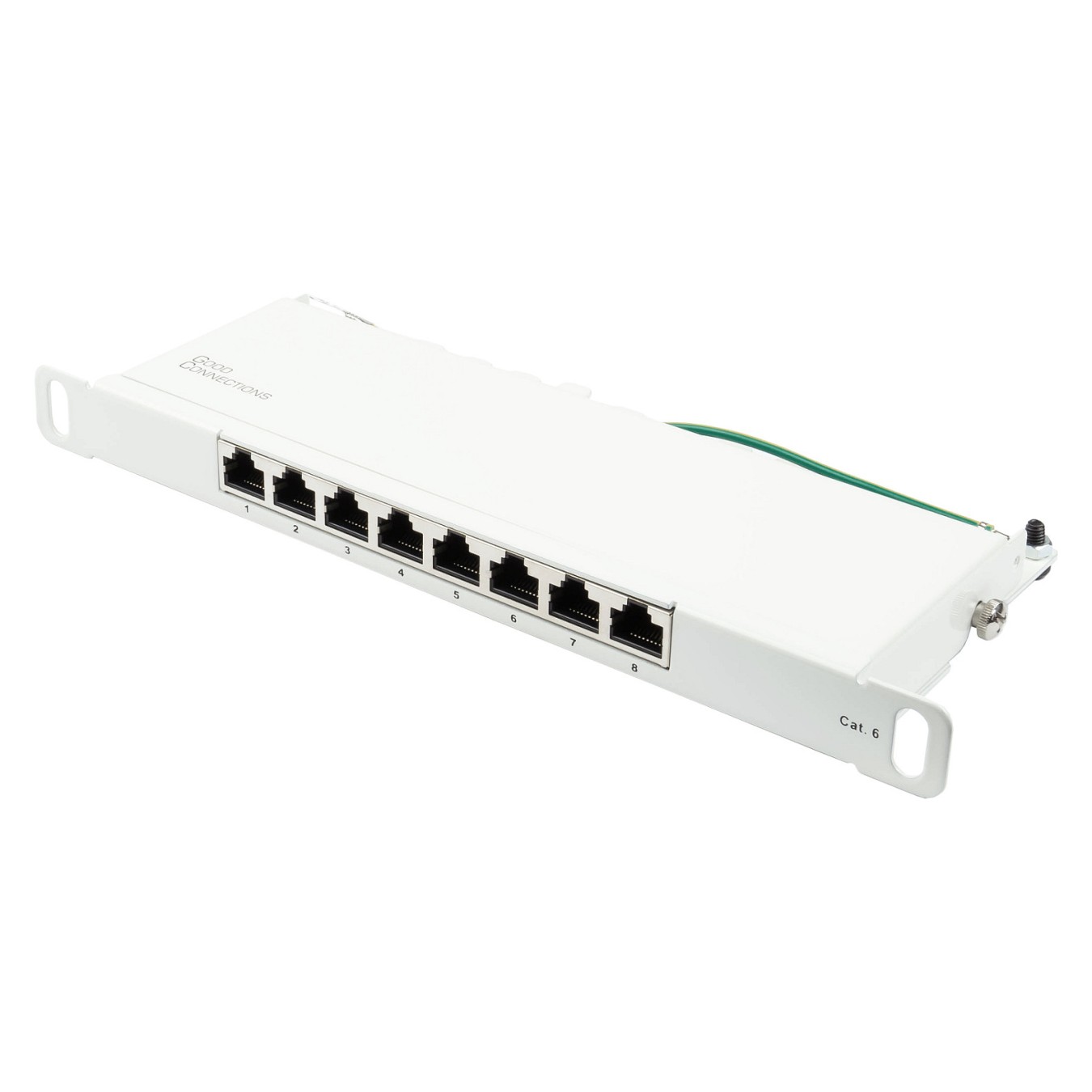Buy Good Connections Patchpanel 10'Cat. 6 8-P. 0,5 HE reinweiß in Cyprus, Nicosia, Limassol, Larnaka, Pafos