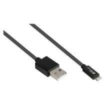 Buy GoodConnections USB-A 2.0 to Lightning (ST-ST) 0,5m Ladekabel Textilmantel 12W Schwarz in Cyprus, Nicosia, Limassol, Larnaka
