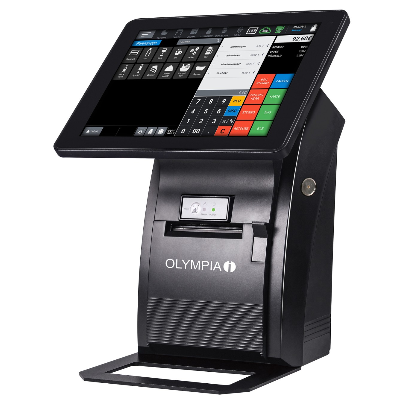Buy Olympia Registrierkasse T210 TOUCH schwarz in Cyprus, Nicosia, Limassol, Larnaka, Pafos