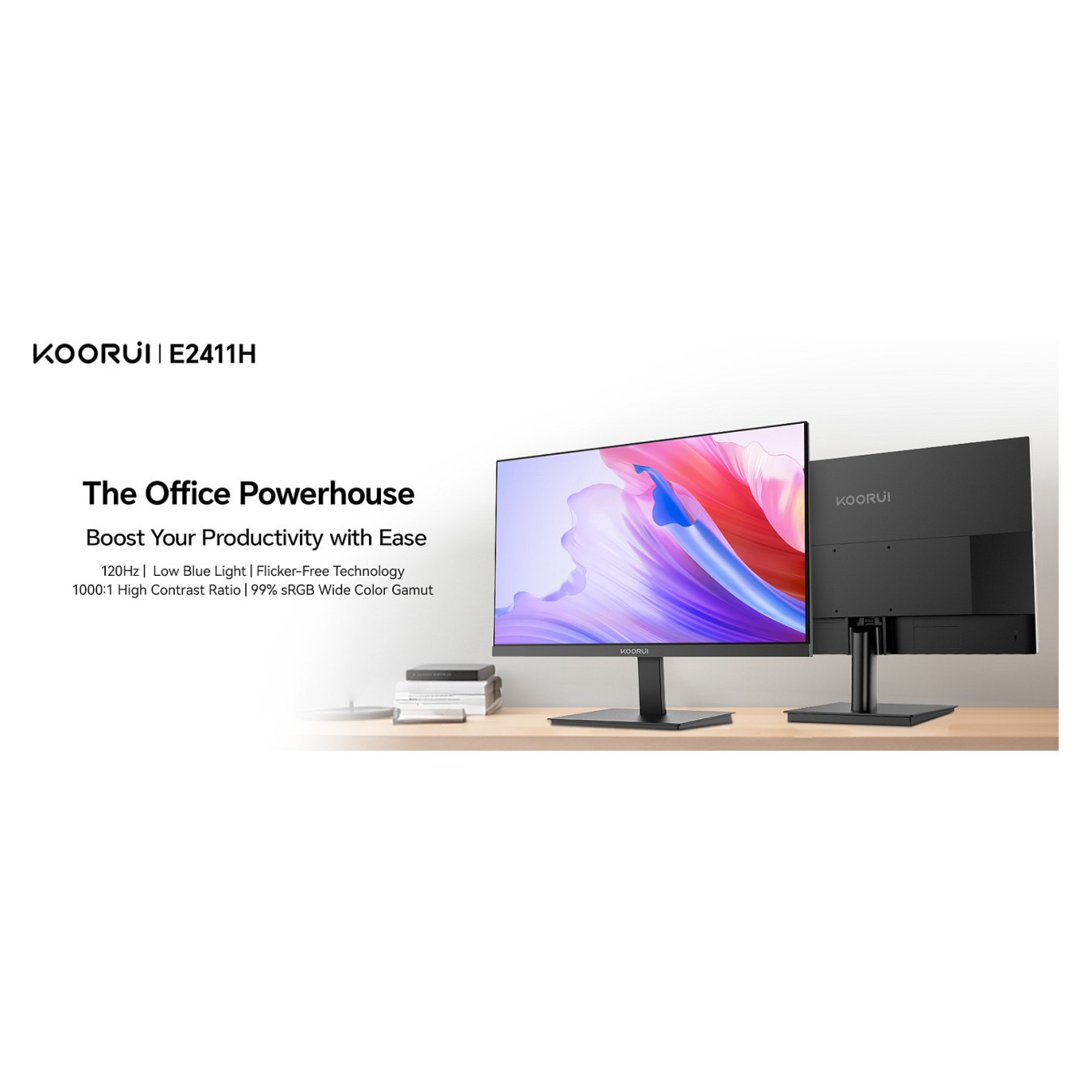 Buy KOORUI E2411H FHD Office-Monitor 60,5 cm (23,8 Zoll) in Cyprus, Nicosia, Limassol, Larnaka, Pafos