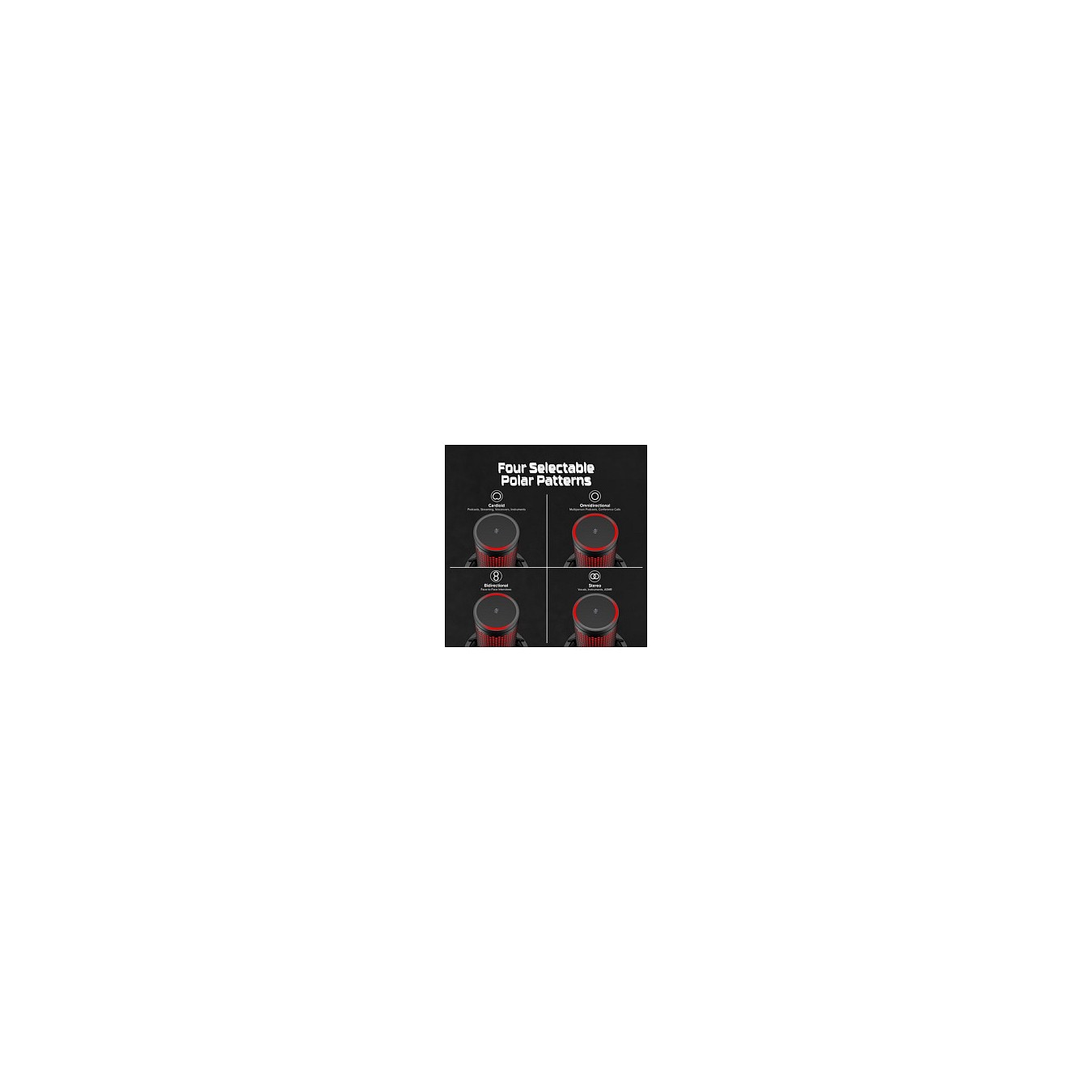 Buy HyperX QuadCast 2 Black-Red in Cyprus, Nicosia, Limassol, Larnaka, Pafos
