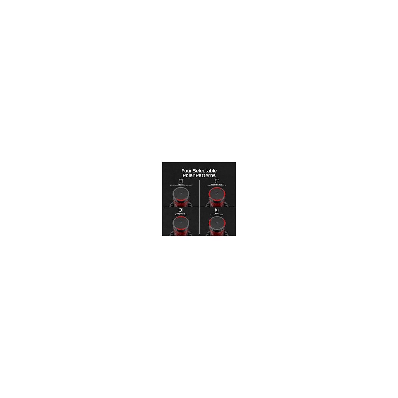 Buy HyperX QuadCast 2 Black-Red in Cyprus, Nicosia, Limassol, Larnaka, Pafos