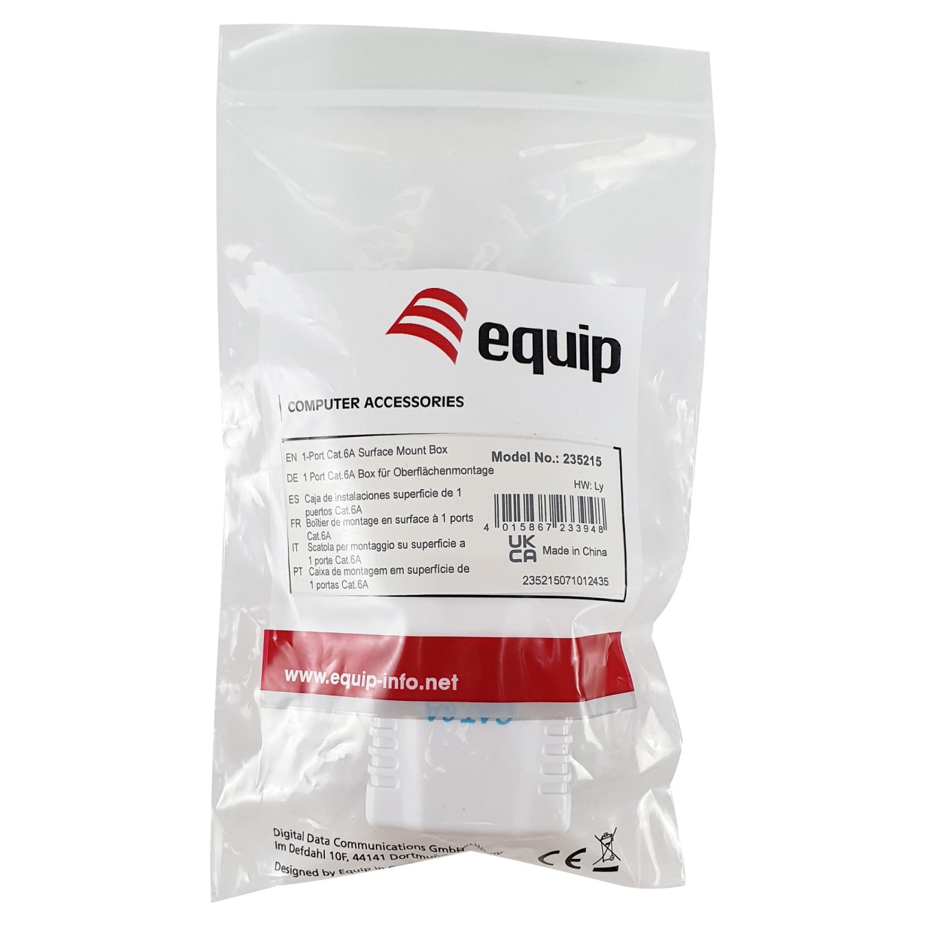 Buy Equip Aufputzdose Cat6A 1-Port RJ45 UTP in Cyprus, Nicosia, Limassol, Larnaka, Pafos