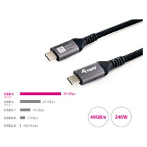 Buy Equip Kabel USB-C4.0- to C 40Gbps PD240W St St 0.50m schwarz in Cyprus, Nicosia, Limassol, Larnaka, Pafos