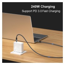 Buy Equip Kabel USB-C4.0- to C 40Gbps PD240W St St 0.50m schwarz in Cyprus, Nicosia, Limassol, Larnaka, Pafos
