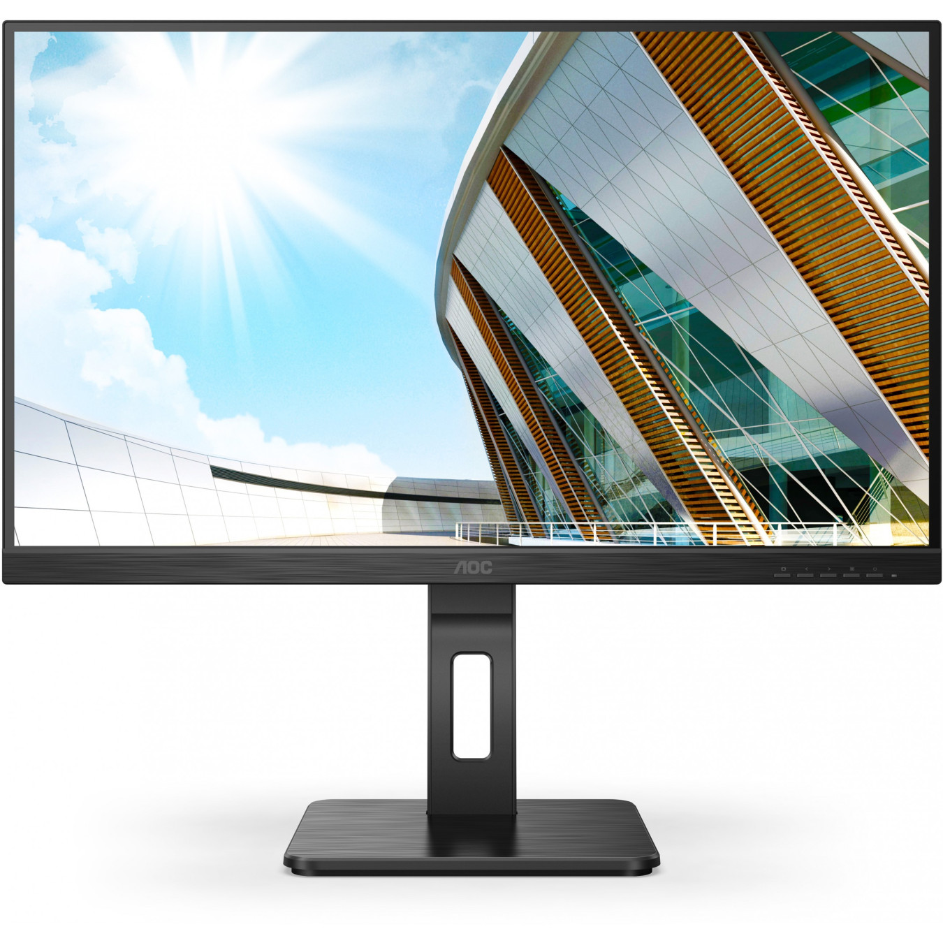 AOC Pro-line 24P2QM - 23.8" FHD VA Monitor, 75Hz 4ms, DP/HDMI/DVI/VGA, USB 3.2 Hub, Speakers, Pivot - Black