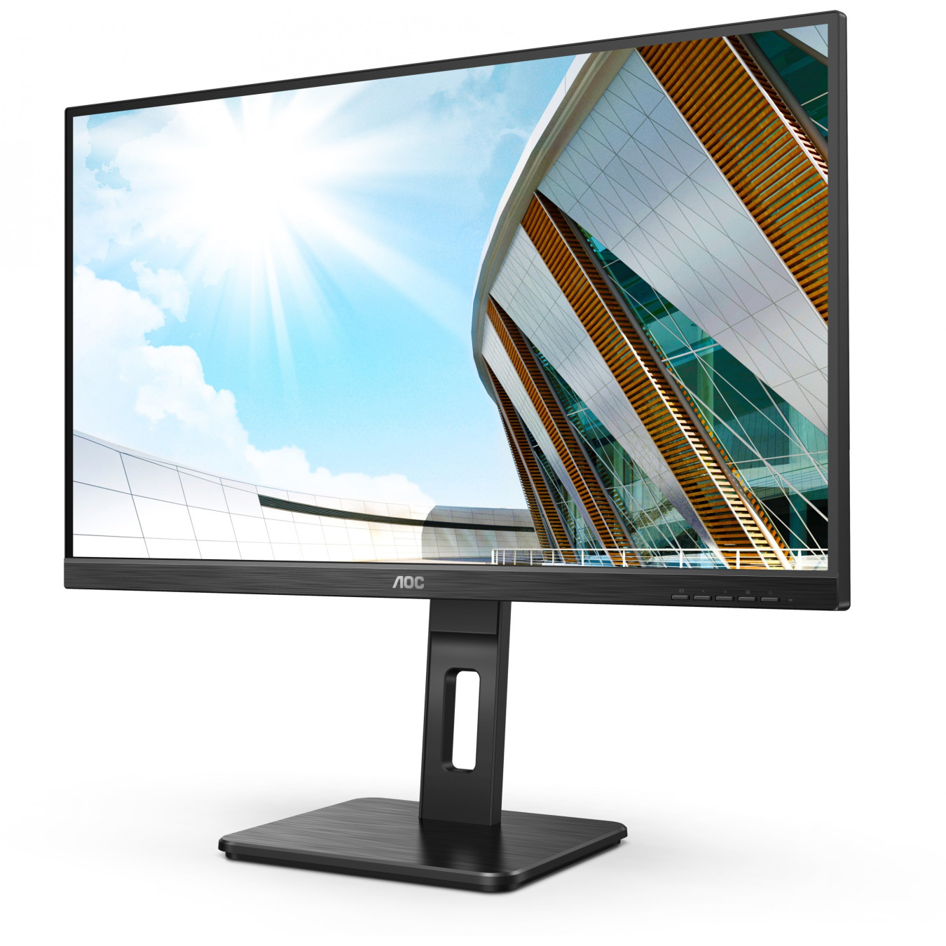 AOC Pro-line 24P2QM - 23.8" FHD VA Monitor, 75Hz 4ms, DP/HDMI/DVI/VGA, USB 3.2 Hub, Speakers, Pivot - Black